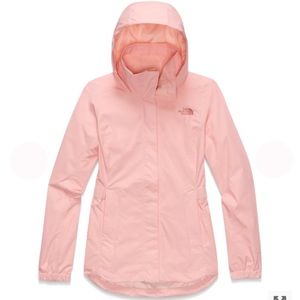 light pink north face ski jacket